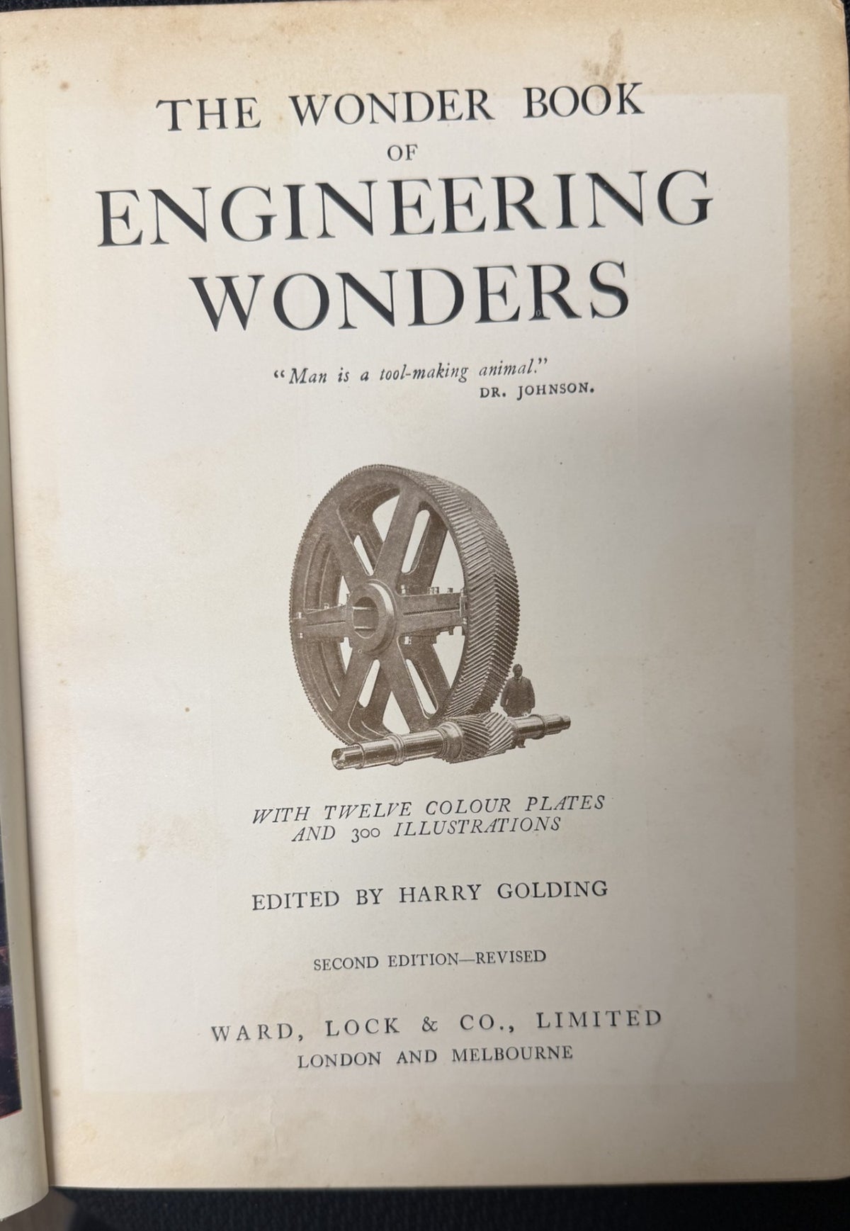 Title page of The Wonder Book of Engineering Wonders, published by Ward Lock